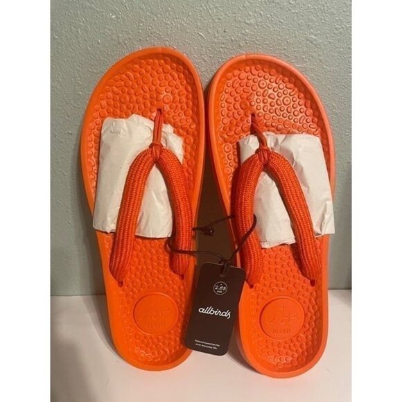 All Birds Sugar Zeffer Men's 12 Sandals ORANGE New Summer Beach - Picture 1 of 5